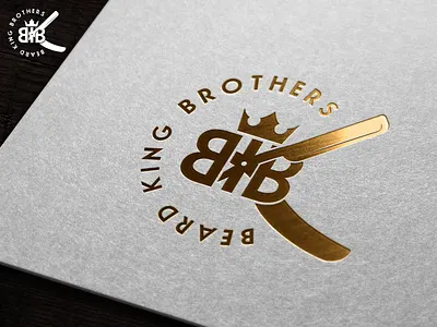 Beard King Brothers beauty salon bkb king bkb letter logo bkb logo bkb monogram bkb salon logo branding graphic design illustrator logo logo design male salon logo salon king logo salon logo