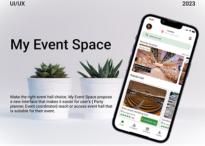 Event hall booking app prototyping uiux user journey map user research wireframing