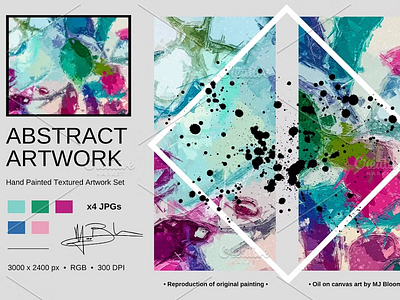 Artwork Set No. 6 abstract art artwork design illustration painting set textured