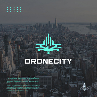 DroneCity Logo Mark app branding citizen city design drone goverment graphic design illustration logo minimal modern photography typography ui urban ux vector