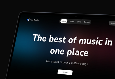Fine Audio app audio design ui website
