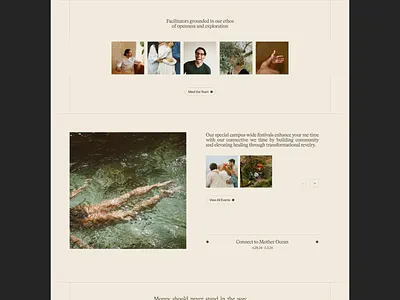 Esalen Homepage beauty brand branding california design editorial environment health hero home homepage meditation modern spirituality swim travel type typography ui yoga