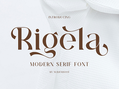 Rigela Modern Serif Font design fashion font ligature lowercase modern serif typeface typography uppercase wedding