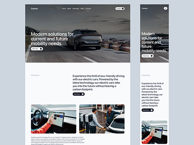Cosovo - Electric Cars Landing Page app branding car design electric electric cars ev future home homepage inspiration landing page ui web