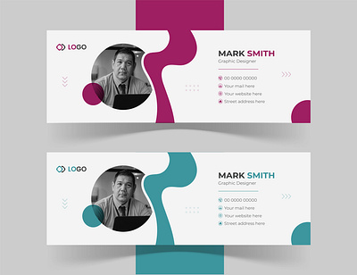 Modern business email signature template design branding business email email signature email signature template graphic design logo modern