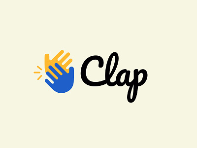Clap app bold clap clapping congratulations design geometric hands logo logodesign mobile modern