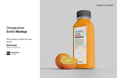Orange Juice Botle Mockup mock