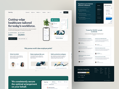 Employee Wellness Platform Website 3d animation branding design dribbble graphic design homepage homepage design homepagedesign illustration landing page landingpage logo motion graphics turjadesign typography ui webdesign website website design