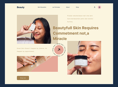 Beauty Skin figma graphic design typography ui uiux designer