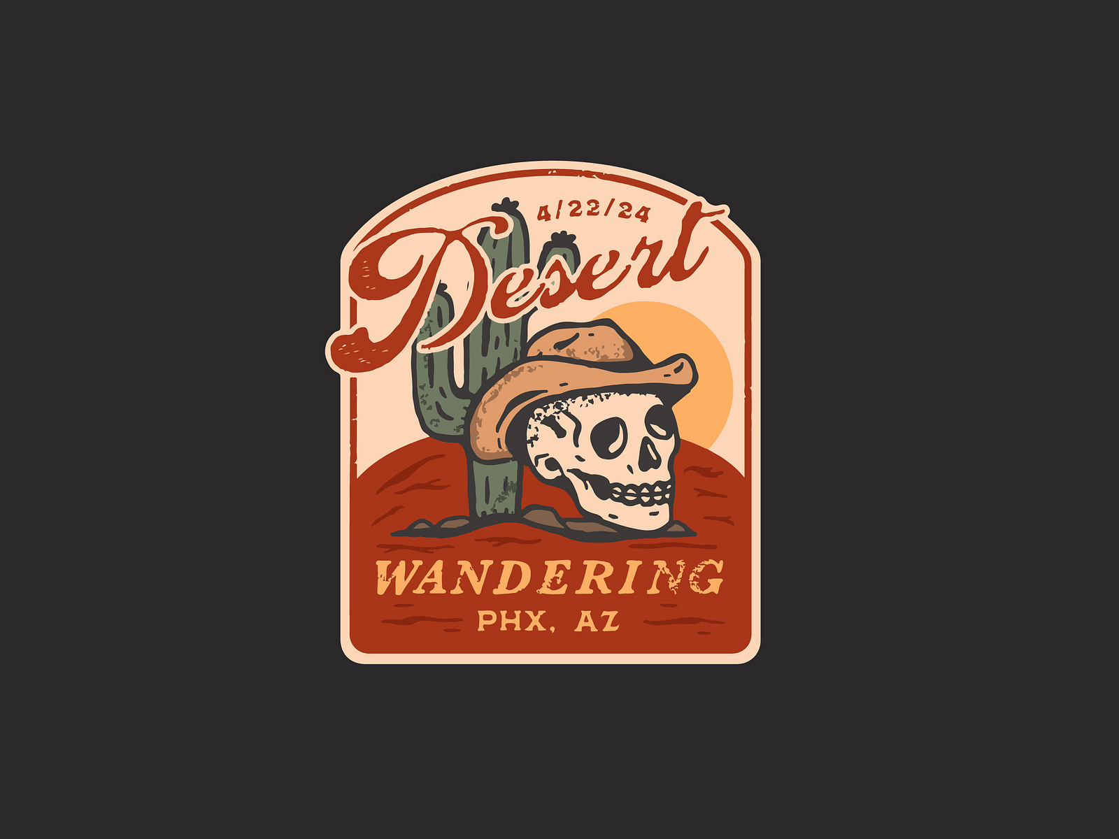 Desert Skull Badge by Ben Dombrow on Dribbble