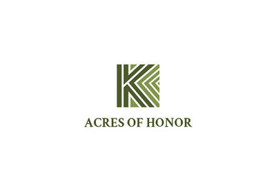 Initial K - ACRES OF HONOR brand branding classic communication concept design freelance graphic design green identity logo logodesign minimalist modern project simple typography ui vector visual