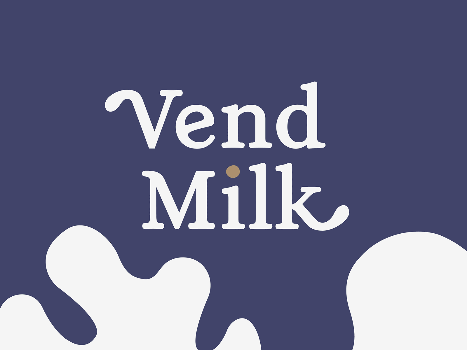 Vend Milk Logo Concept beverage bosnia brand brand and identity brand identity branding design europe granulated herzegovina illustration label logo logocollection machine milk packaging pattern vend vending