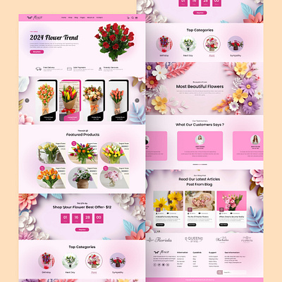 flower's Ui branding graphic design ui