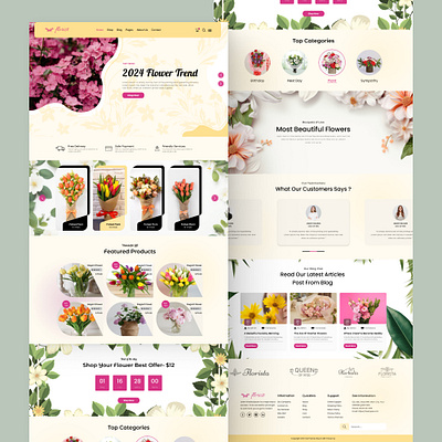 FLOWER UI ,2ND branding graphic design ui