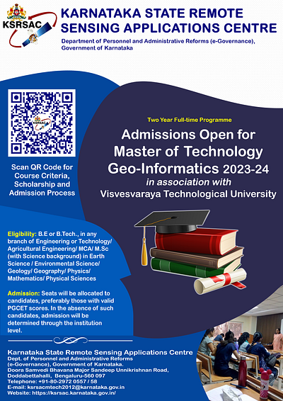 KSRSAC M.Tech Programme Poster branding graphic design ui