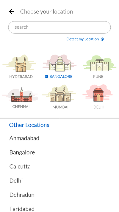 Location Selection cities location selection