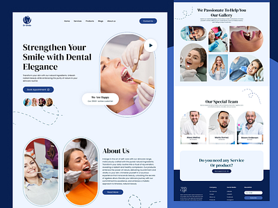 Dental Website Landing Page Design branding dental design doctor graphic design hospital lan landing page logo medical ui