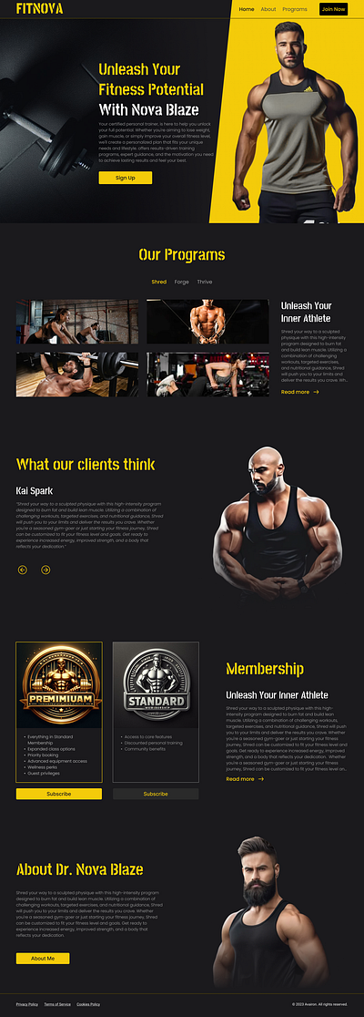 Fitness trainer Website fitness graphic design trainer ui webdesign
