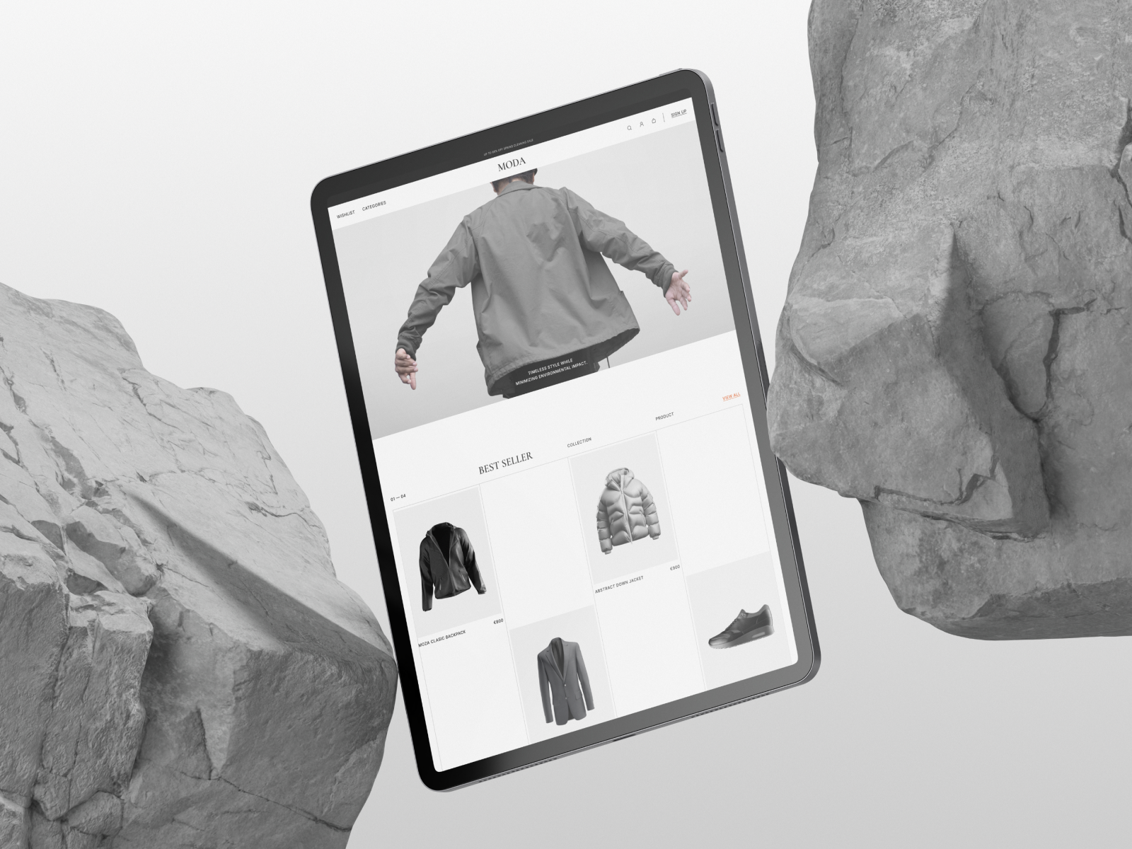 MODA - Marketplace for Sustainable Fashion Landing Page design fashion graphic design landing page marketplace ui uiux user user interface website
