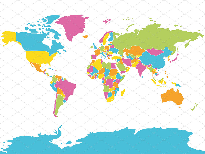 Minimalist world map with rounded by Petr Polák on Dribbble