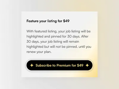 Subscribe to premium card minimal subscribe ui website widget