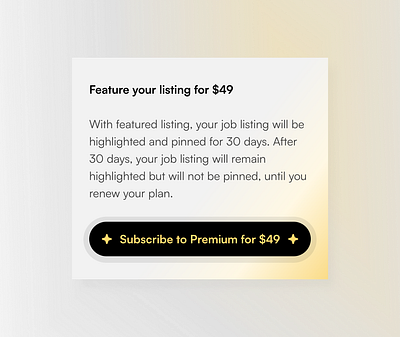 Subscribe to premium card minimal subscribe ui website widget