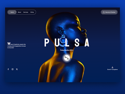 Pulsa Web UI Design Landing Page animation branding de design graphic design illustration ui ux vector