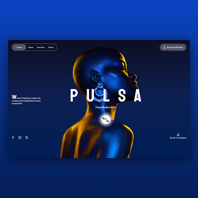 Pulsa Web UI Design Landing Page animation branding de design graphic design illustration ui ux vector