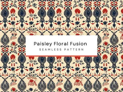 Paisley Floral Fusion, Vintage , Seamless Patterns 300 DPI, 4K dusty pink motifs harmonious color scheme nature inspired motifs paisley designs pastel color palette pattern rich reds and browns design rosewood brown patterns seamless paisley pattern