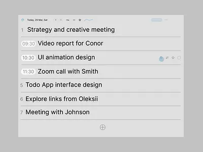The Future of Day Planning animation desktop app focusing grey interface health care interaction design interface motion graphics personal productivity planning product design saas transitions ui ui animation uidesign uiux user experience user interface web app