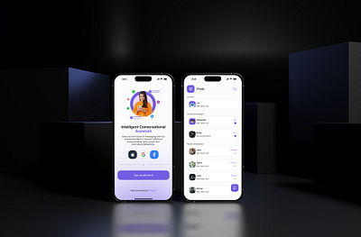 AI Floating Chat App chat app chats community app figma floating chat app mobile design app social social app ui uiux uiux design user interface