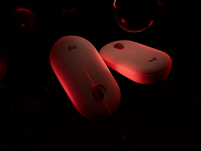 Logitech Pebble M350 Mouse - Father & Son Renders. 3d advertising cinema 4d marketing motion graphics product design product renders redshift visual design