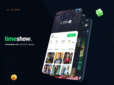 Timeshow TV Streaming App UI Design app design movie app streaming app tv app ui ui design ui ux