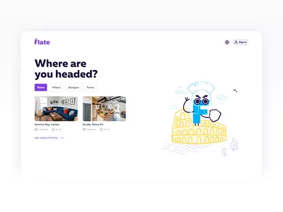 Landing Page UI Animation airbnb animation corporate website design graphic design hero section homepage illustration interface landing landing page logo motion motion graphics rental ui user interface web design web ui website