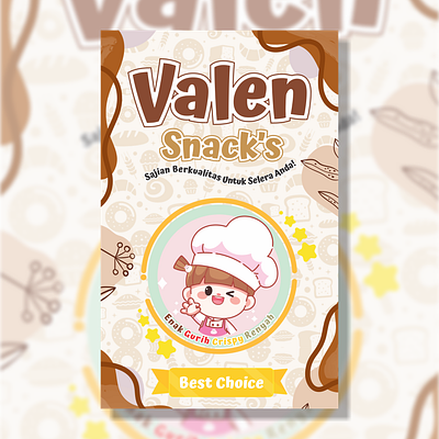 Valen Snack Potrait branding brochure graphic design