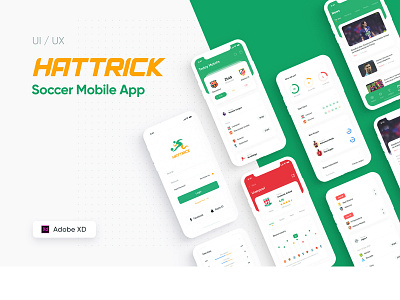 Hattrick Soccer Mobile App UI Design app design app ui football soccer soccer app ui design ui ux