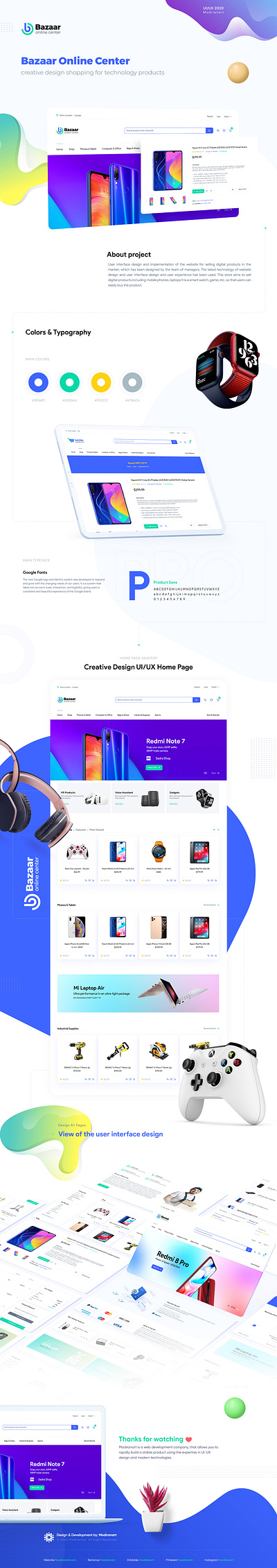 Bazar Online Center Website UI Design digital store online shopping ui ui design ui ux web design website ui