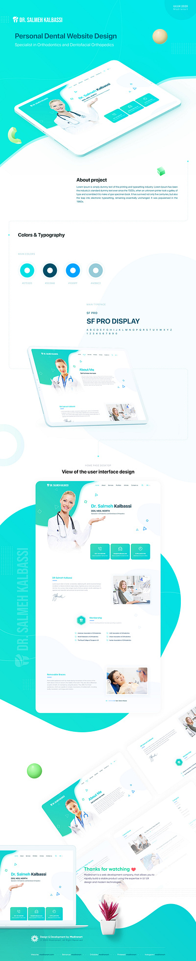 Personal Dental Wesite UI Design dental dental website medical medicine ui design web design website ui design