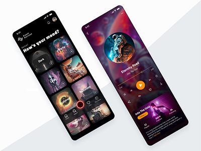 Music Player Mode branding dashboard ui design interaction design ios player ui ux