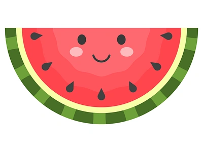 Cute watermelon in flat vector style adobe illustrator cartoon clipart cute flat design flat illustration flatvector illustration kids illustration sticker vector illustration vhilfren illustration watermelon