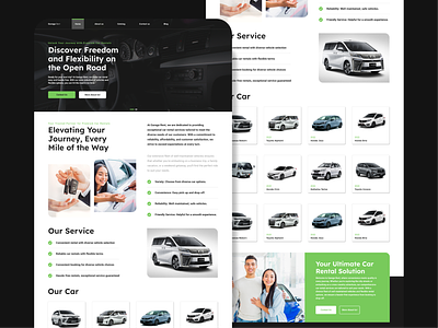 Rent Car Website branding car web design design web interface landing page rent car rent car web rent car website ui uiux ux web web design web travel