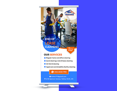 Cleaning Pullup Banner banner design branding cleaning cleaning pullup banner flyer desing graphic design illustration photoshop poster design pullup banner