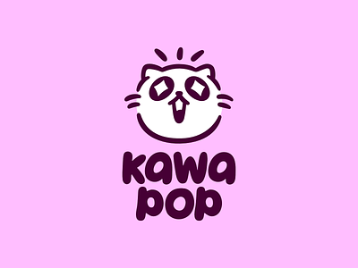 Kawapop animal cat character cute hand drawn illustration kawaii kitty logo mascot pet sticker