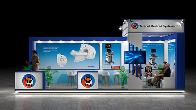 stall design 3d branding graphic design