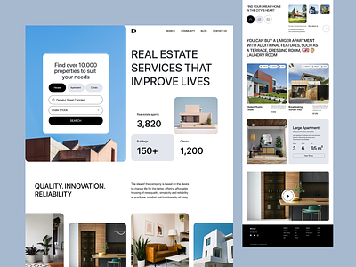 Real Estate Website Design Concept design real estate real estate website real estate website design realestate website