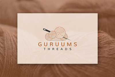 Guruums Threads design lineart logo logo design minimal