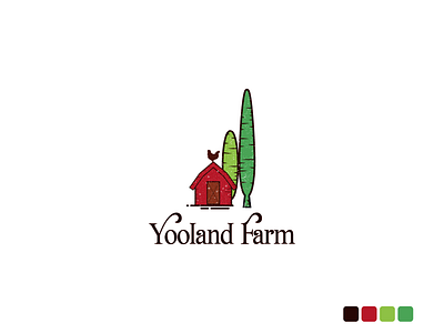 Yooland Farm chicken farm illustrator logo rural tree urban vector woodland