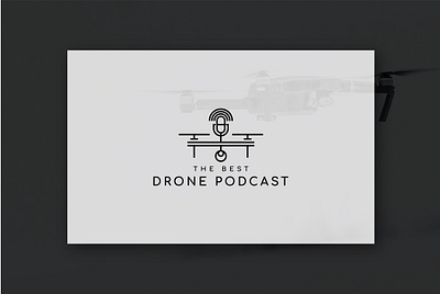 Drone Podcast drone graphic design lineart logo minimal
