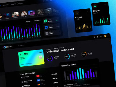 Eclipse - Figma dashboard UI kit for data design web apps 3d ai animation branding chart dashboard dataviz design desktop graphic design illustration infographic logo motion graphics product reserach statistic template ui ux