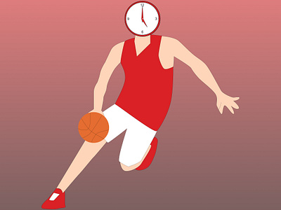 man playing basketball vector